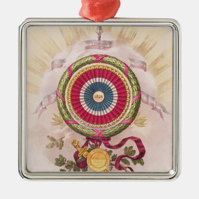 Ornamento De Metal Cockade, emblema de 1848 (Frente)