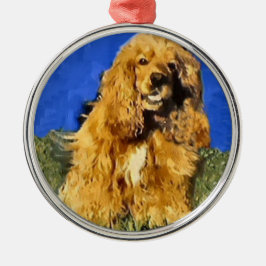 Ornamento De Metal Cocker Spaniel Art