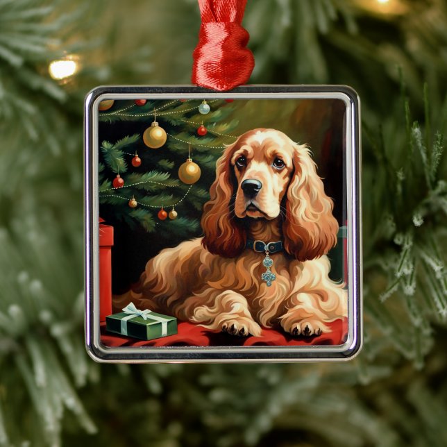 Ornamento De Metal Cocker Spaniel Natal (Árvore)
