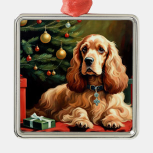 Ornamento De Metal Cocker Spaniel Natal