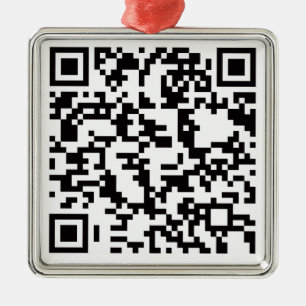 Ornamento De Metal Código de barras Scannable de QR
