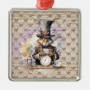 Ornamento De Metal Coelho de Alice no País das Maravilhas