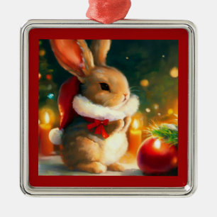 Ornamento De Metal Coelho Natal 1