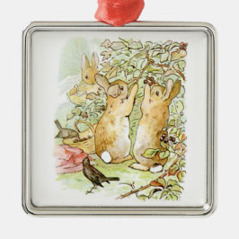 Ornamento De Metal Coelhos coelhos: Picagem de Blackberry (Beatrix Po