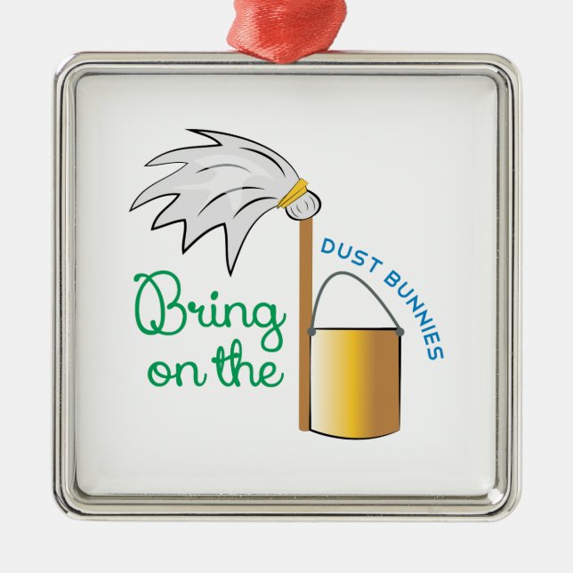 Ornamento De Metal Coelhos da poeira (Frente)