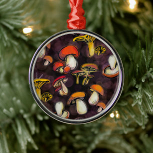 Ornamento De Metal cogumelos selvagens