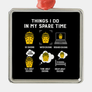 Ornamento De Metal Coisas Que Eu Faço No Meu Tempo Inteiro Vão Cruz