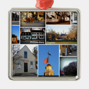 Ornamento De Metal Colagem Williamsburg