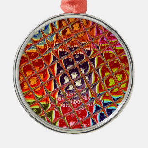 Ornamento De Metal Coleção de Cores de Natal abstrato.