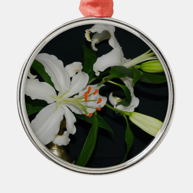 Ornamento De Metal Coleção de Design e Flores irlandesas (Frente)