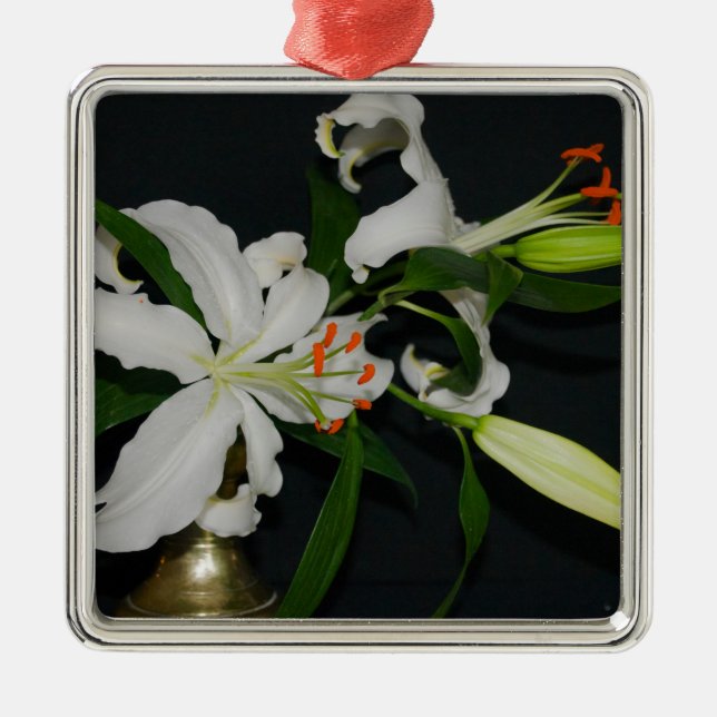 Ornamento De Metal Coleção de Design e Flores irlandesas (Frente)