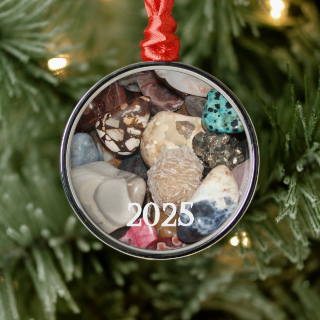 Ornamento De Metal Coleção de Rochas Polidas, Rock Hound (Árvore)