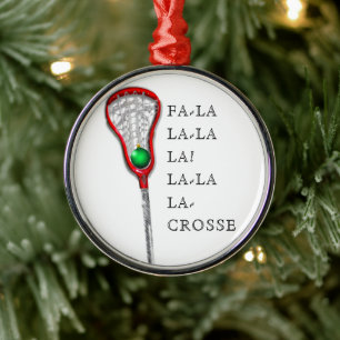Ornamento De Metal colecionável de lacrosse feminino