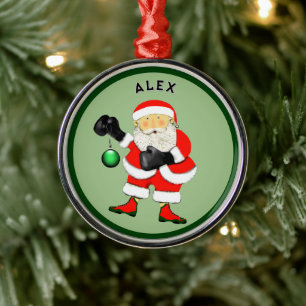 Ornamento De Metal Coletor de Natal Boxer