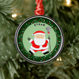 Ornamento De Metal Coletor de Natal de Lacrosse 2025