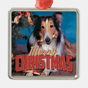 Ornamento De Metal Collie Dog Metal Ornament