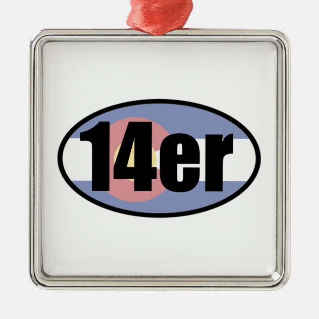 Ornamento De Metal Colorado 14ers (Frente)