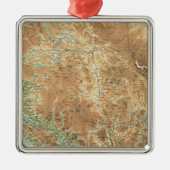 Ornamento De Metal Columbia Britânica (Frente)