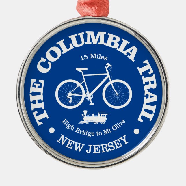 Ornamento De Metal Columbia Trail (ciclismo) (Frente)