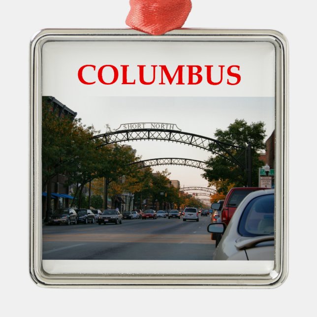 Ornamento De Metal Columbo Ohio (Frente)