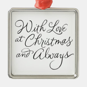 ORNAMENTO DE METAL **COM AMOR NO NATAL E SEMPRE**