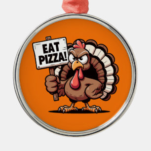 Ornamento De Metal Coma Pizza Turquia Ornament