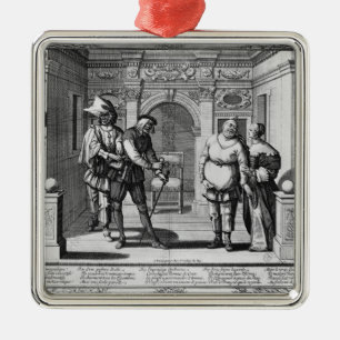 Ornamento De Metal Comediantes no teatro de Hotel de Bourgogne
