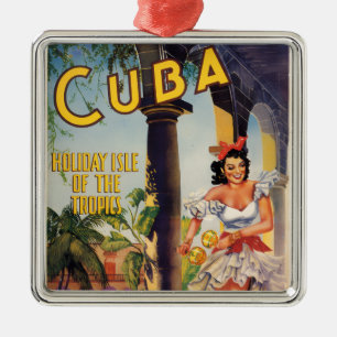 Ornamento De Metal Comissão de Turismo Vintage Cubana Viagem Trópicos