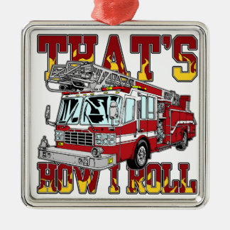 Ornamento De Metal Como eu rolo o carro de bombeiros