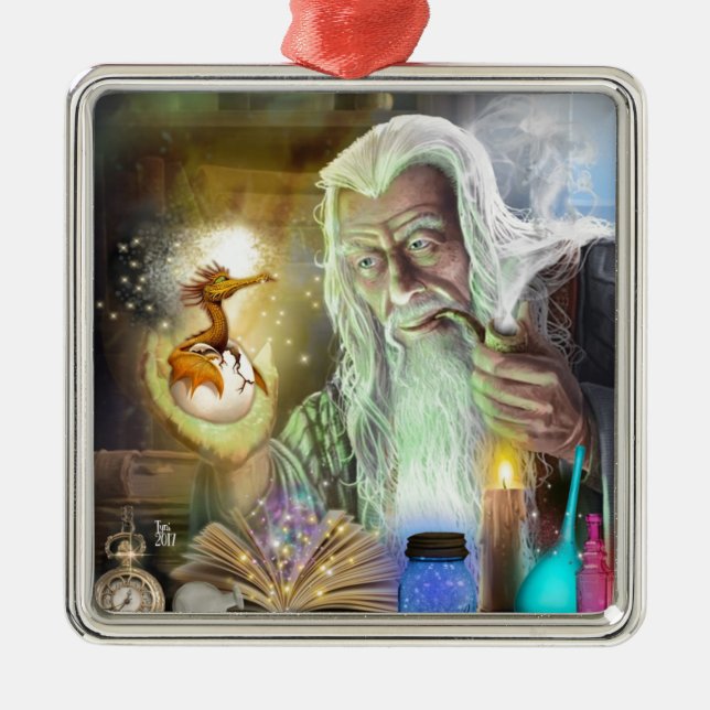 Ornamento De Metal Como Fazer Um Dragão (Frente)