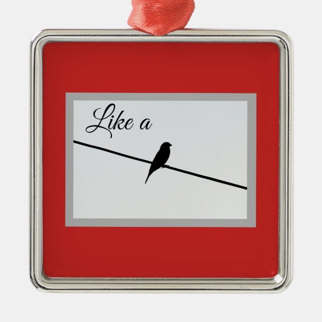 Ornamento De Metal Como um pássaro num fio - Leonard Cohen (Frente)