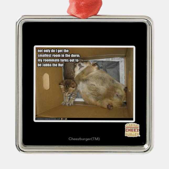 Ornamento De Metal Companheiro de quarto gordo (Frente)