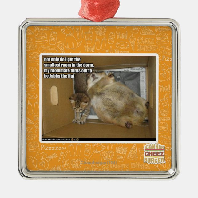 Ornamento De Metal Companheiro de quarto gordo (Frente)