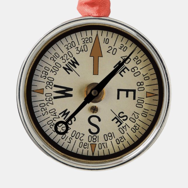 Ornamento De Metal Compass Rosa 1 (Frente)