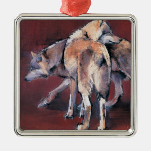 Ornamento De Metal Composição 2001 do lobo