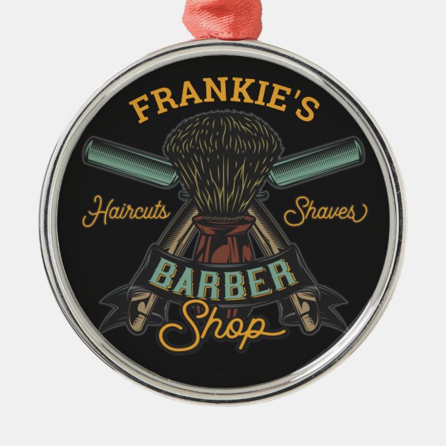 Ornamento De Metal Compro de Barber Personalizado Barras de Margens d (Frente)