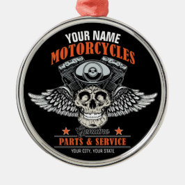 Ornamento De Metal Compro de Motociclos Personalizados do Crânio Voad