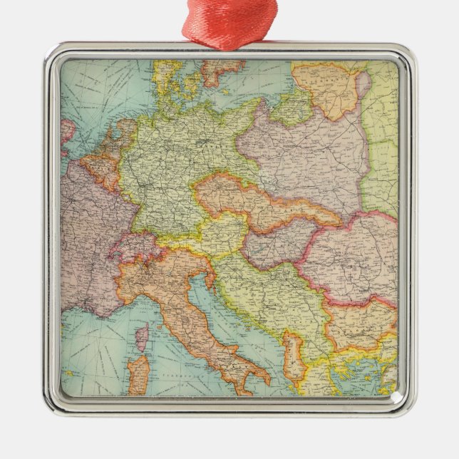 Ornamento De Metal comunicações da Europa composta (Frente)