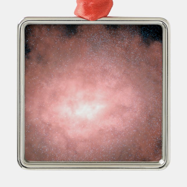 Ornamento De Metal Conceito de que galáxia empoeirada e brilhante (Frente)