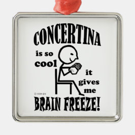 Ornamento De Metal Concertina, Congelamento Cerebral