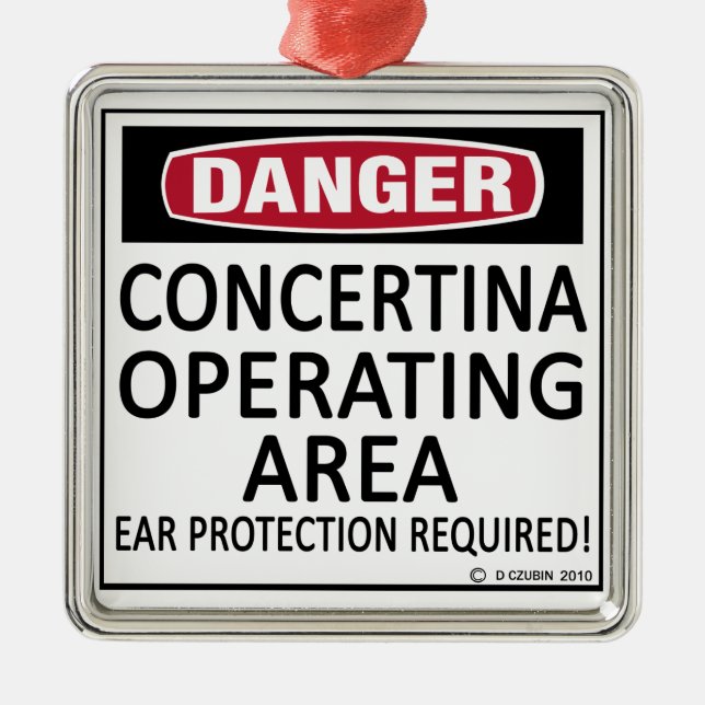 Ornamento De Metal Concertina de área operacional (Frente)