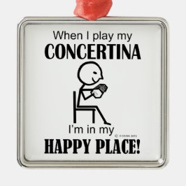 Ornamento De Metal Concertina Happy Place