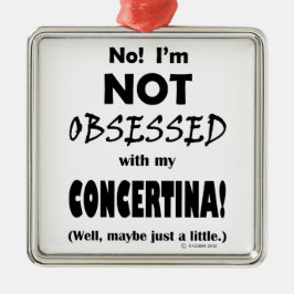 Ornamento De Metal Concertina obcecada