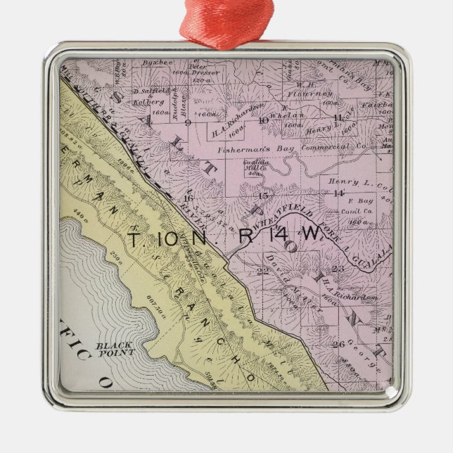 Ornamento De Metal Condado de Sonoma, Califórnia 34 (Frente)