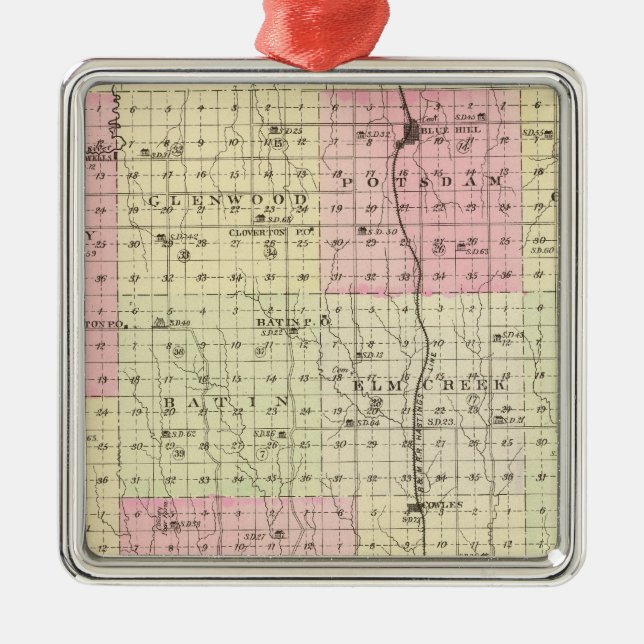 Ornamento De Metal Condado de Webster (Frente)