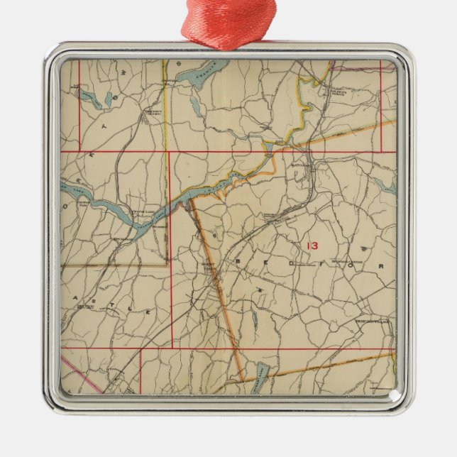 Ornamento De Metal Condado de Westchester, Nova Iorque 2 (Frente)