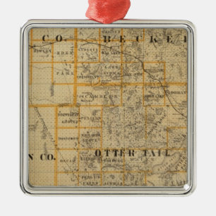 Ornamento De Metal Condados da argila, Wilkin, Becker, Minnesota