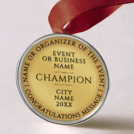 Ornamento De Metal Condecoração de Medalha de Ouro Mínima Campeã