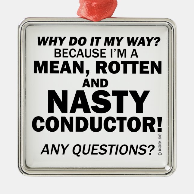 Ornamento De Metal Condutor desagradável (Frente)