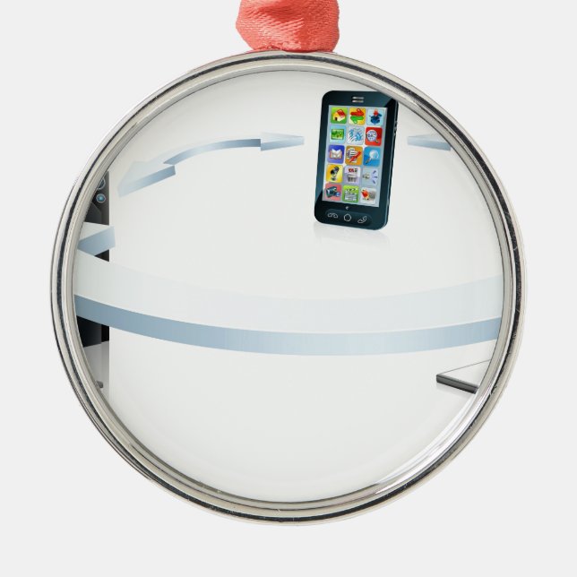 Ornamento De Metal Conexão do laptop e do telemóvel do computador (Frente)